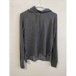 Reebok Hoodie Women Medium Gray Excellent Thumbhole High-Low Hem Sweatshirt